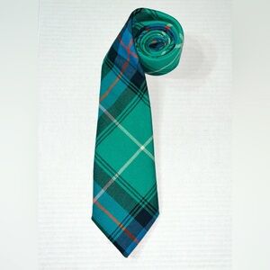 Vintage Ronnie Hek Men’s Necktie 100% Wool OS Classic Plaid Academia Preppy‎